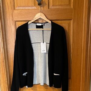 Chic Black and Gray Women's Cardigan NWT